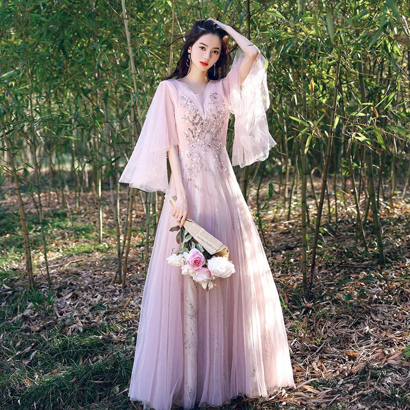 chinese dress ladies Kenzie Mini Dress Light Pink main image 0