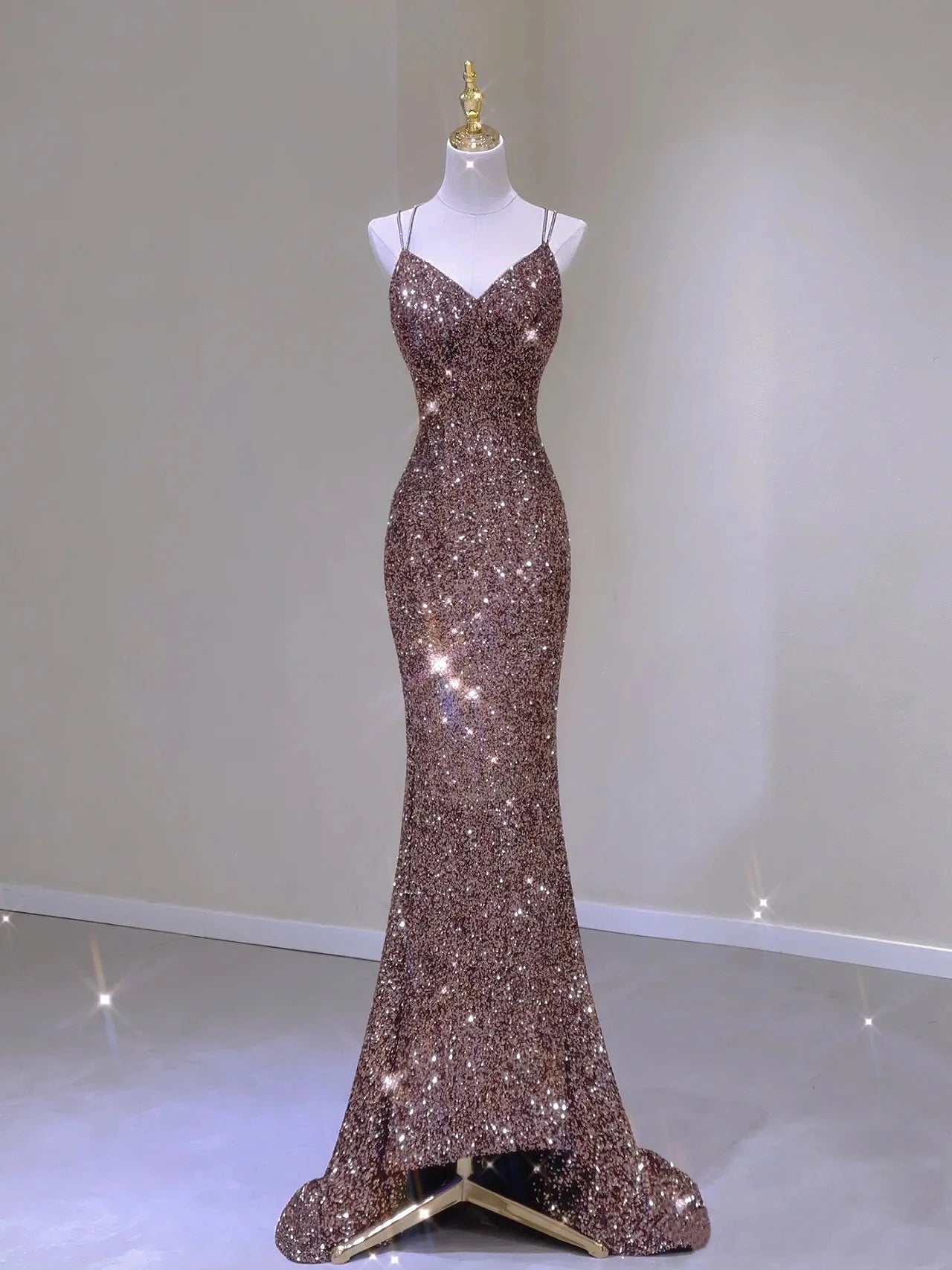 Sparkling Sequin Mermaid Gown With Strapless Design on Luulla