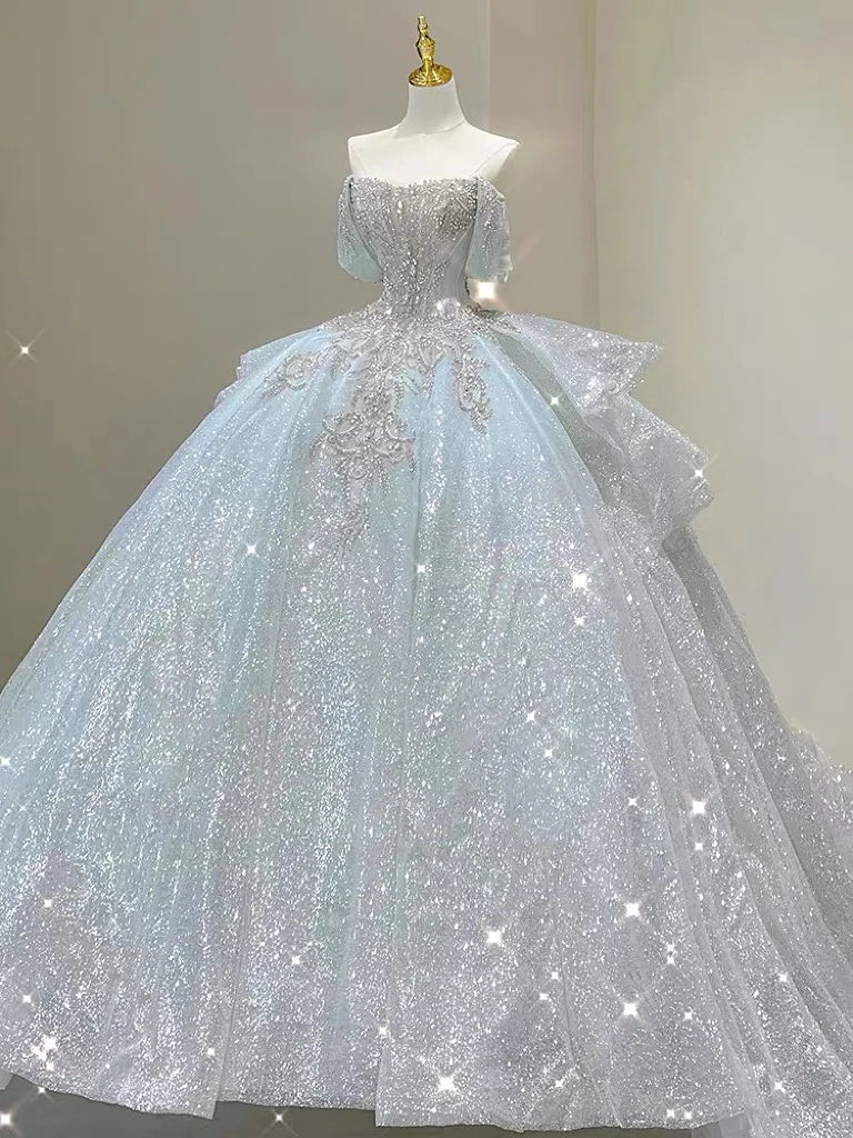 fancy blue dresses Royal Blue Elegant Long Prom Dresses, 2019 Latest Fancy Prom Dresses main image 1