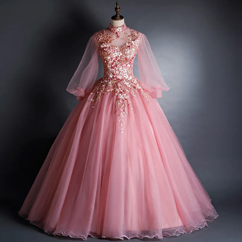 pink dress with embellishments Pink Embellished Fit and Flare Dress 40501