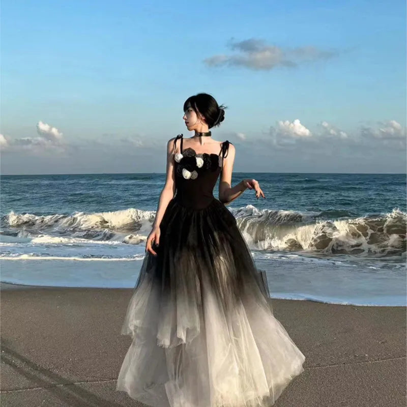 black and white ombre dress Supadance M108 Dress PRA 1137, Black and White Ombre / 4-8 main image 0