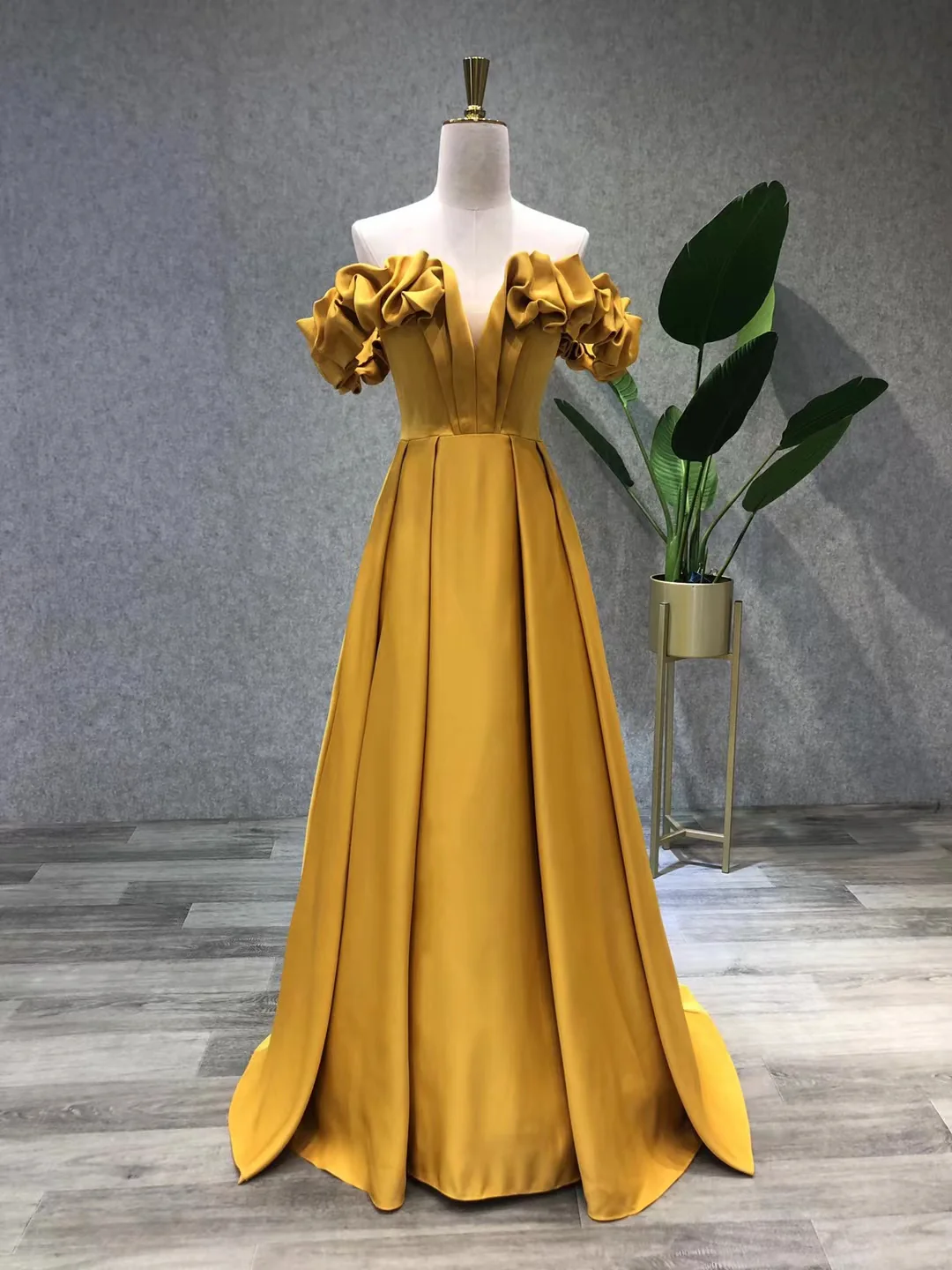 yellow simple prom dress Sexy Mermaid Spaghetti Straps Sleeveless Party Dress Yellow Prom Dress PreppyDress