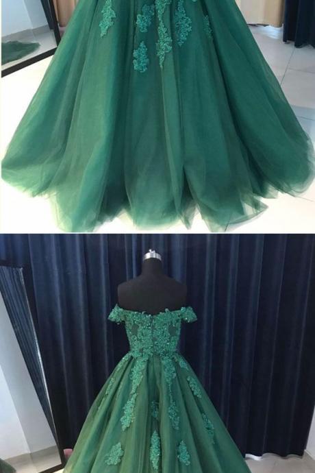Emerald Enchantment Tulle Gown