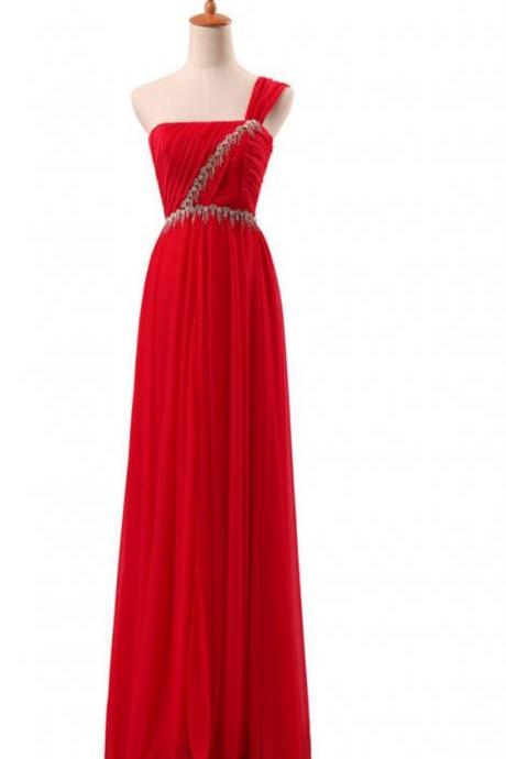 Elegant, Party Evening Gown, With A Long Gown, With A One-shoulder Style, Party Dress, Elegant Formal Evening Gowns