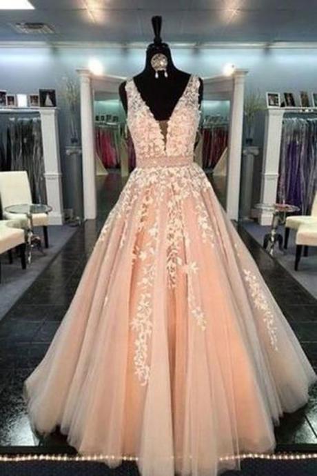 V Neckline Wedding Dress ,floor Length ,deep V Neck Prom Dress Party Gown Formal Wear,custom Made