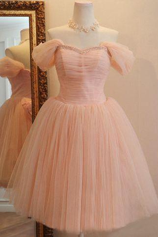 Charming Homecoming Dress,a-line Homecoming Dress,tulle Homecoming Dress, Noble Short Prom Dress