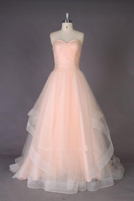 Charming Sweetheart Ball Gown Long Tulle Quinceanera Dress/prom Gown