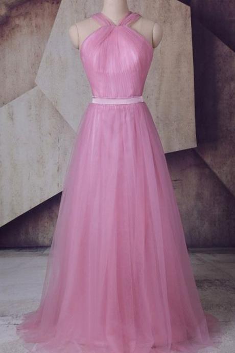 Rose Party Bid Opening Organza Satin Belt Outdoor Party Dress Robes,sleeveless Sexy Evening Dress ,floor Length Prom Gowns