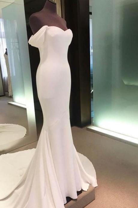 White Prom Dresses,mermaid Prom Dress,white Prom Gown,chiffon Prom Gowns,elegant Evening Dress,modest Evening Gowns,sexy Party Gowns