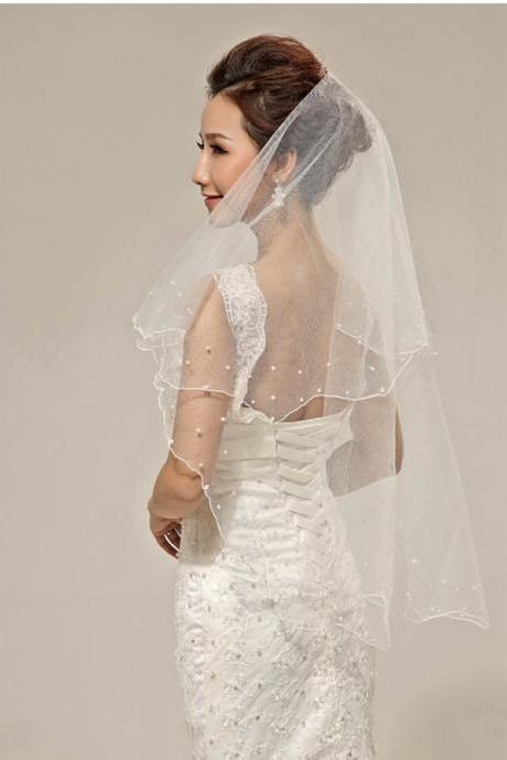 Wholesale supply, single bridal wedding veil 1.5 meters, white wedding dress veil