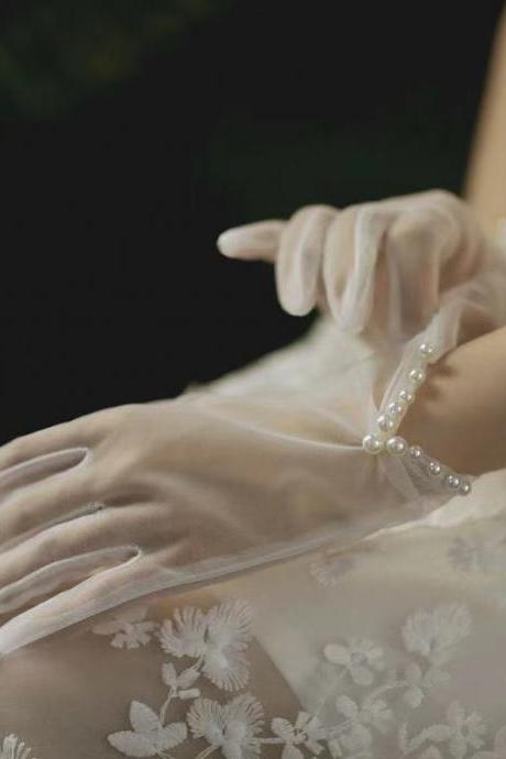 Wedding Gloves, Short Gloves For Wedding Dresses, Simple Gloves For Bridal Gloves