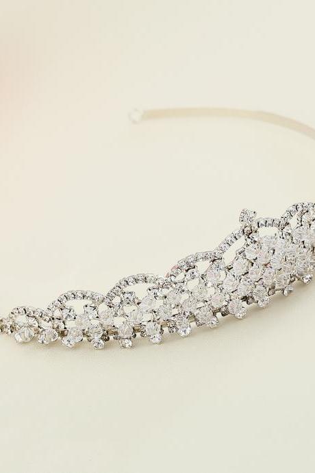 Banquet Party Hair Accessories, Heavy Industry High-end Wedding Accessories, Crystal Beaded Crown, Bridal Wedding Dress Headpieces