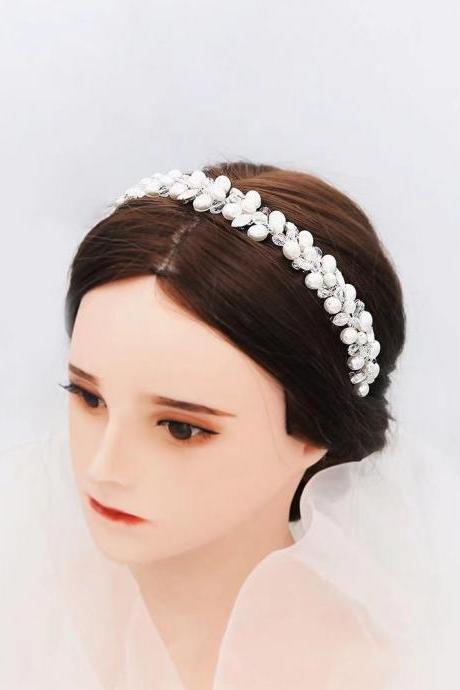 Sweet daily joker headdress, simple pearl hair band, bridesmaid dress hair accessories