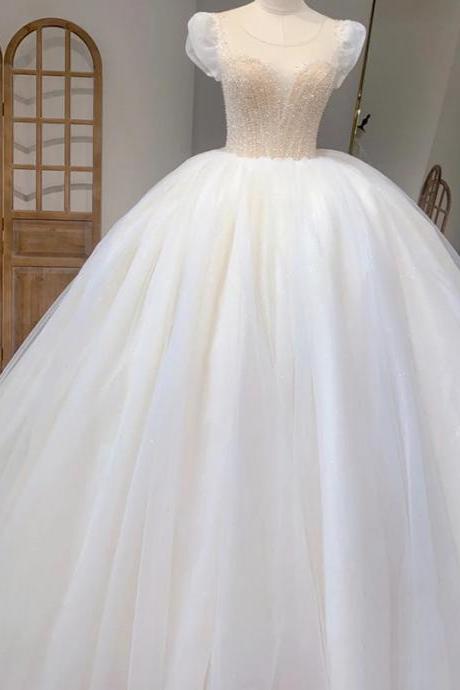 Elegant wedding dress, new style, fairy lace bridal dress, long tail wedding dress,custom made