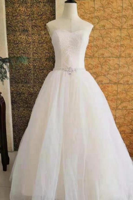 Strapless Bridal Dress, Manual Nail Bead Wedding Dress,custom Made,self-created Handmade