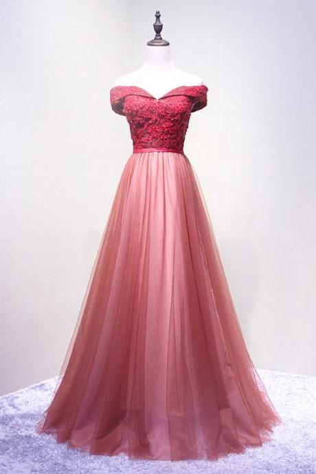 Off Shoulder Party Dress,red /blue Prom Dress,custom Made