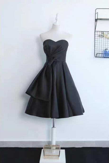 New,straplesss homecoming dress, little black dress, Hepburn style, sexy party dress,custom made