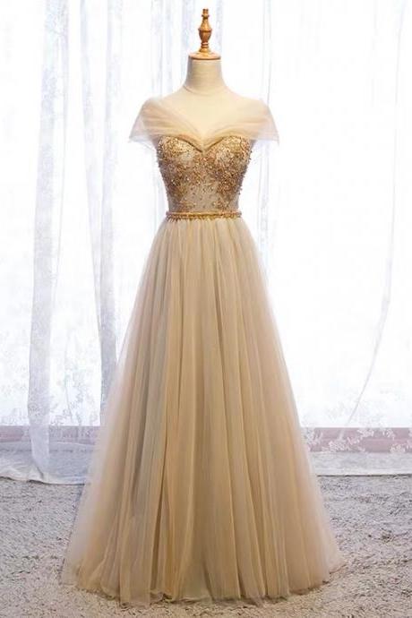 Off shoulder evening dress, new style, long simple elegant dress, fairy bridesmaid dress,Custom Made