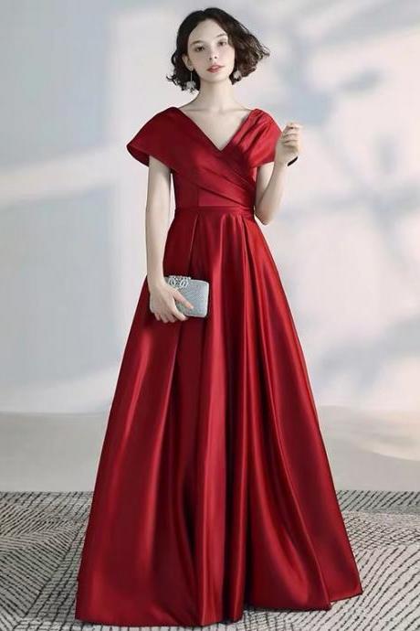 V-neck Evening Dress, Modern, Elegant Queen Dress,custom Made