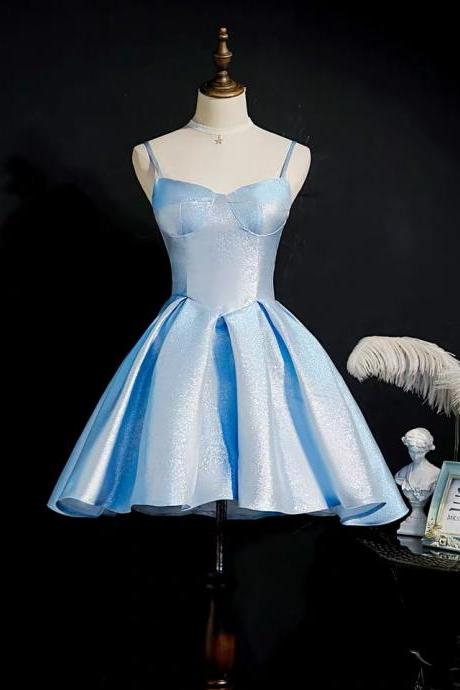 Sky Blue Homecoming Dress, Short Birthday Evening Dress, Princess Dress Temperament Socialite Dress,custom Made