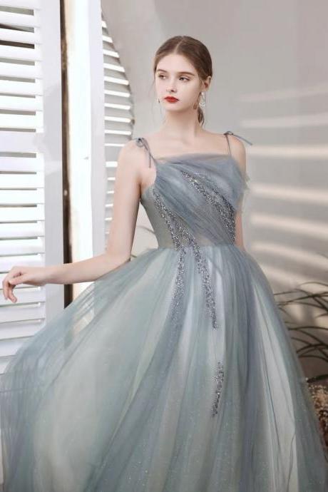 Blue Bridesmaid Dress, Classy Evening Dress, Birthday Party Dress,custom Made
