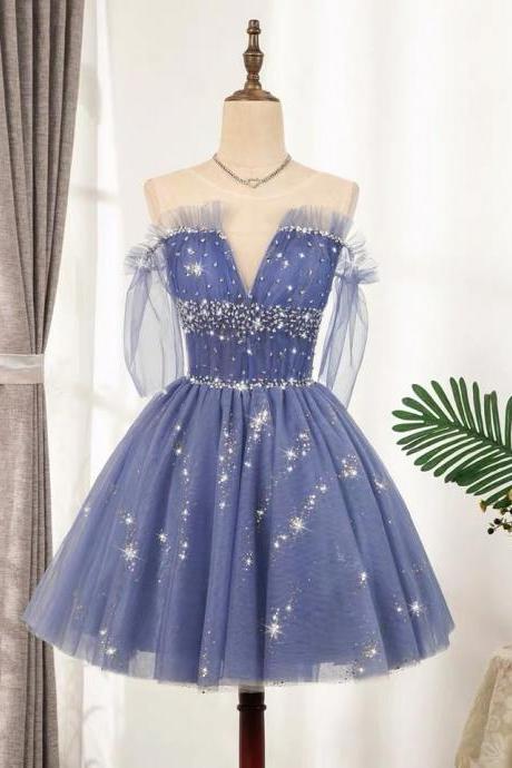 Sleeveless little dress, short sexy homecoming dress, elegant party dress,Custom Made