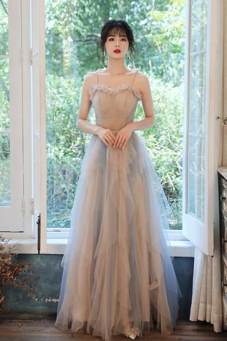  New, classy, irregular birthday dress, spaghetti strap bridesmaid dress,custom made