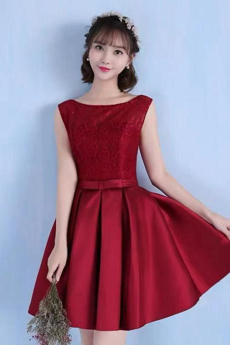 Sleeveless Party Dress, Red Homecoming Dress,custom Made