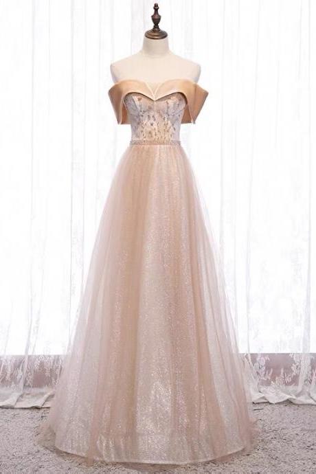 New style, off shoulder evening dress, fairy temperament prom dress,custom made