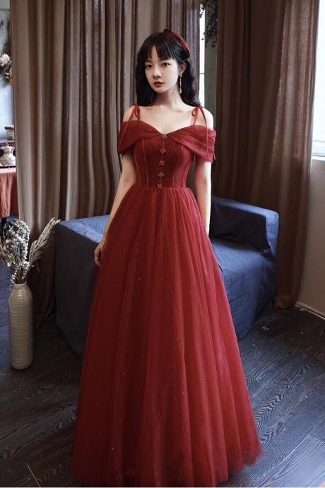 Temperamental Burgundy Halter Long Prom Gown, Red Evening Dress,custom Made