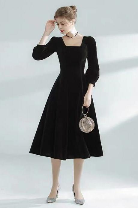 Black Little Dress, High-class Homecoming Dress, Backless Dress, Custom Made