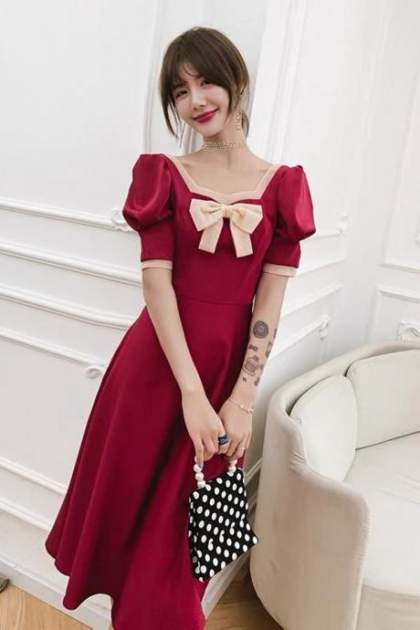 Cute Red Dress, Little Daily Homecoming Dress, Custom Made
