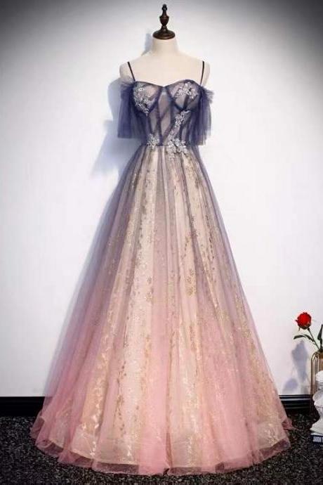 Purple evening dress, fairy dream dress, princess halter dress,custom made