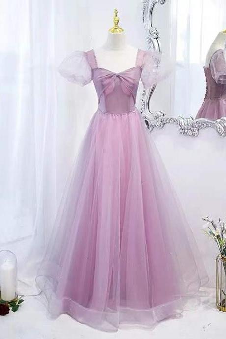 Fairy Evening Dress, Temperament, Pink Dress, Light Luxury Party Dress,custom Made