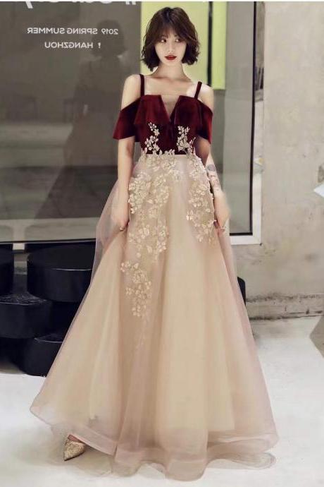 Red Modern Dress, Temperament Prom Dress, Simple Spaghetti Strap Party Dress ,custom Made