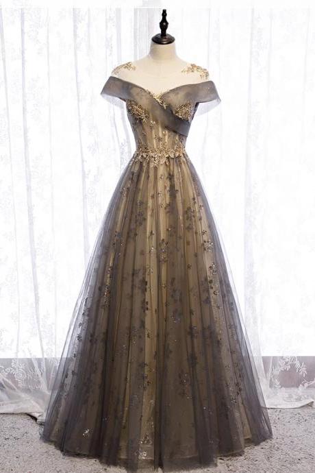 Elegant Prom Dress, Shiny Sequin Evening Dress,custom Made