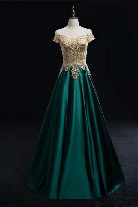 Off Shoulder Evening Dress, Elegant Long Prom Dress,custom Made