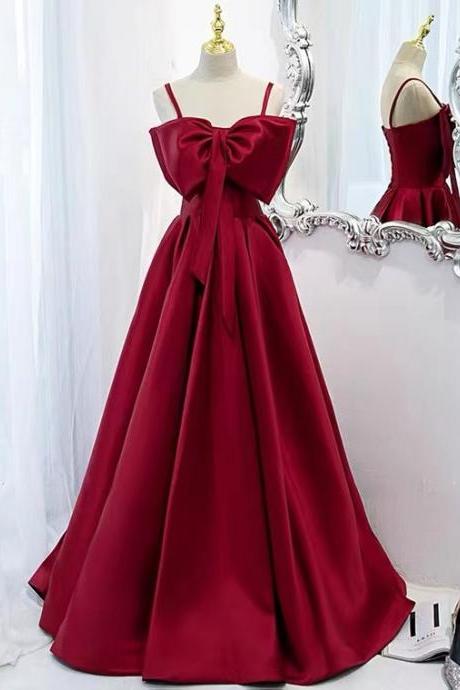 Cute Party Dress,spaghetti Strap Prom Dress,satin Evening Dress,custom Made