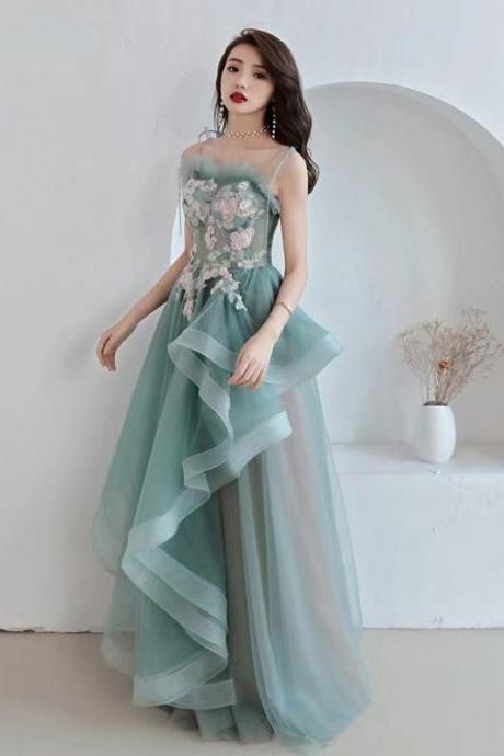 Fashionable .new evening dress, halter dress, fairy dream decal dress,custom made