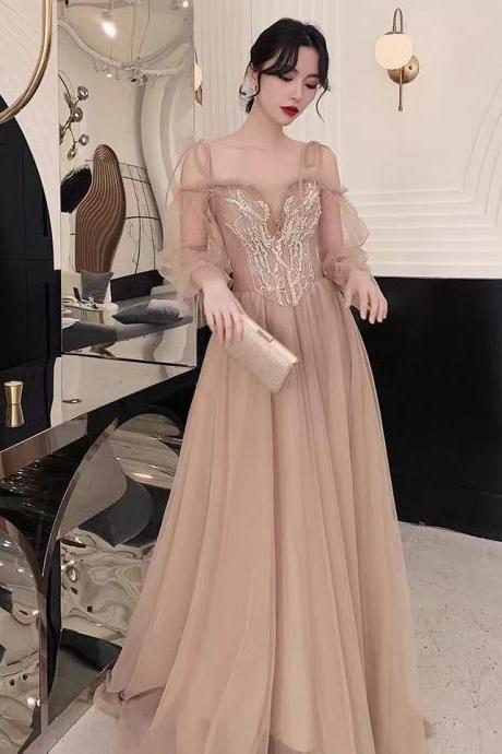 Strap Prom Dresses , Fairy Birthday Party Dresses, Champagne Prom Gowns,custom Made
