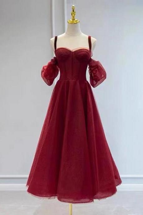 Cute Prom Dress,red Party Dress, Spaghetti Strap Prom Dress,homecoming Dress,custom Made