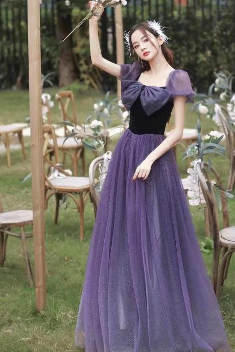 Princess fairy prom dress, dream party dress,cute purple dress,custom made