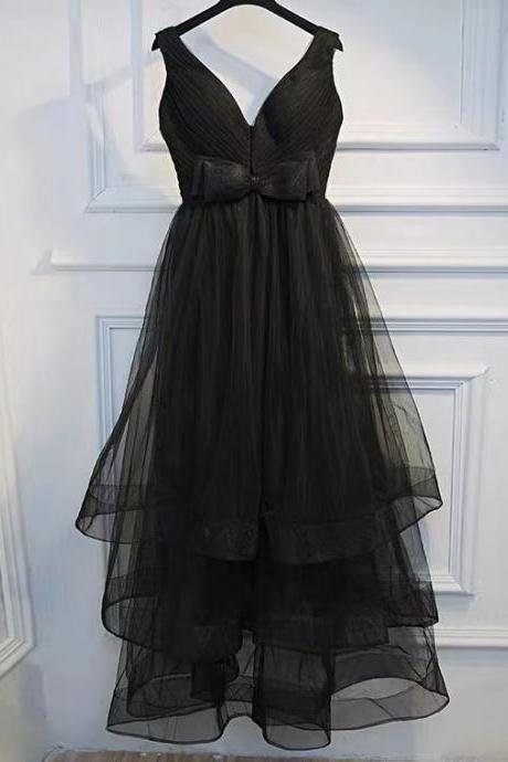 Black Prom Dress,cute Party Dress, High Low Midi Dress,homecoming Dress,custom Made