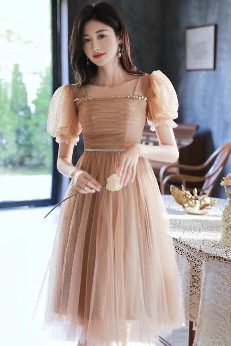 Classy Evening Dress, Cute Bridesmaid Dress, Homecoming Dress,sweet Birthday Dress,custom Made