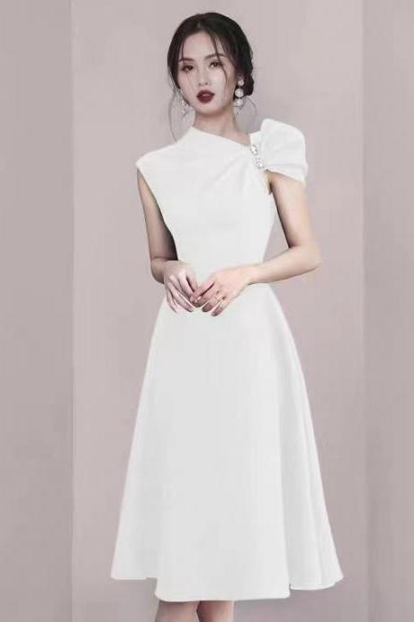 White Evening Dress,stylish Party Dress,noble Homecoming Dress,custom Made