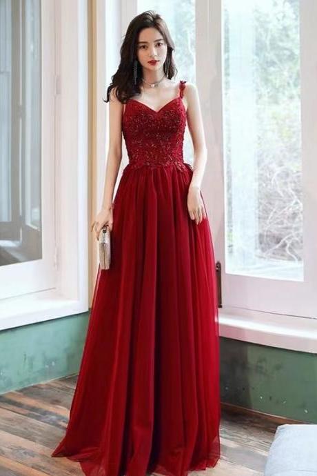 Spaghetti Strap Party Dress,sexy Birthday Dress,red Prom Dress ,custom Made