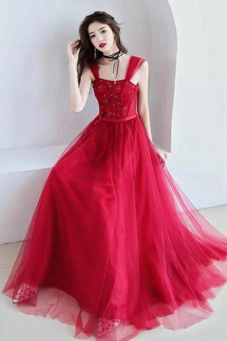 Off Shoulder Evening Dress, Glamorous Party Dress, Red Evening Dress,custom Made