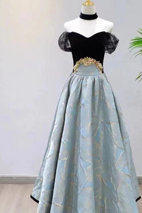 Off-the-shoulder Evening Dress, Temperament Party Dress, Fairy Fantasy Princess Dress, Vintage Dress,custom Made