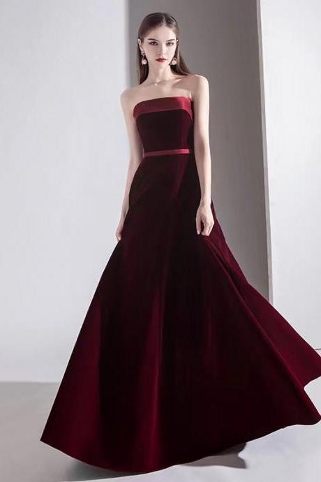 New, sexy, stylish evening dress, elegant red aura Queen gown, strapless prom gown,custom made