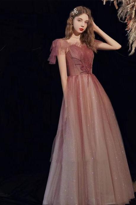 Fairy Evening Dress, Temperament Party Dress,elegant Prom Dress, Gradient Evening Dress,custom Made